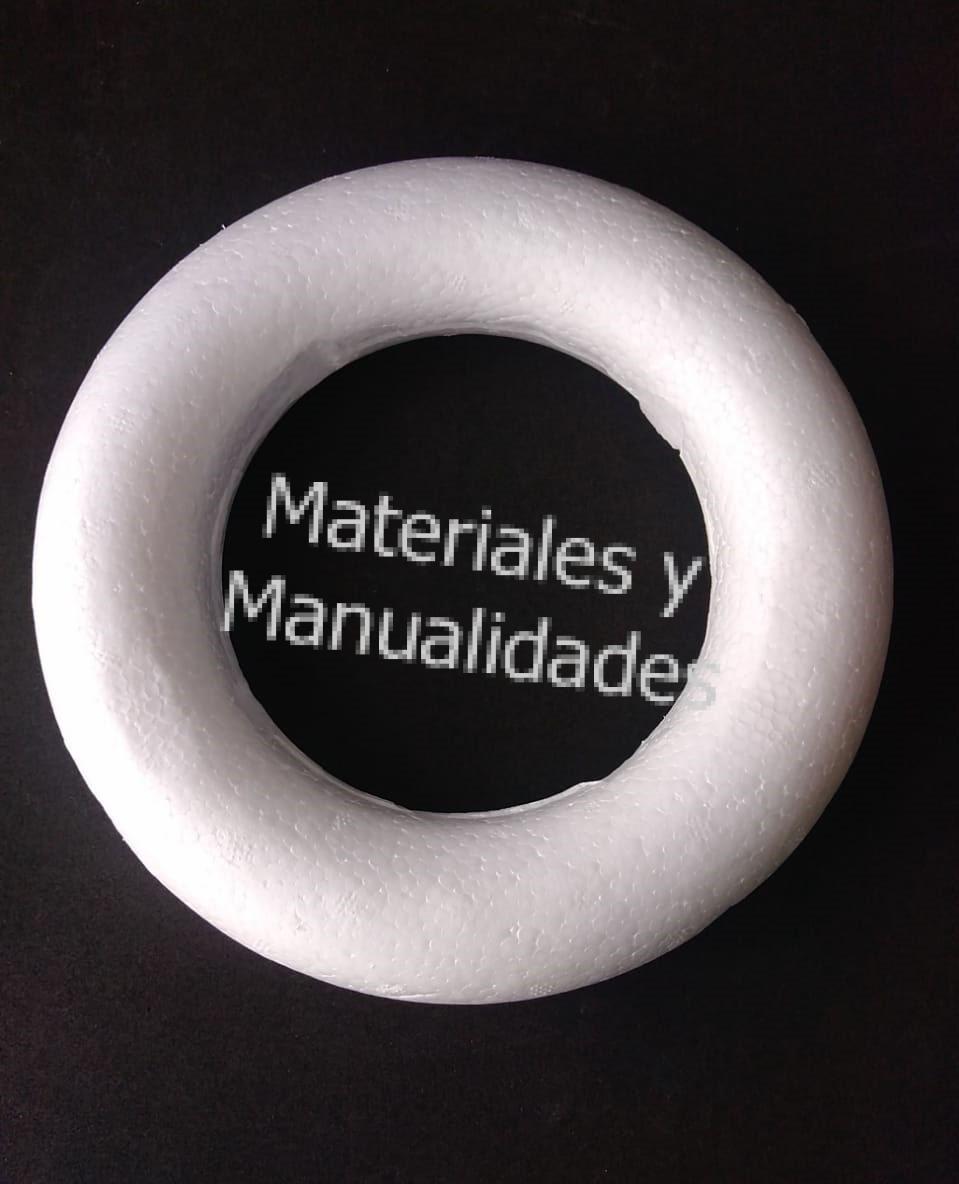 corona aro de icopor para decorar navidad