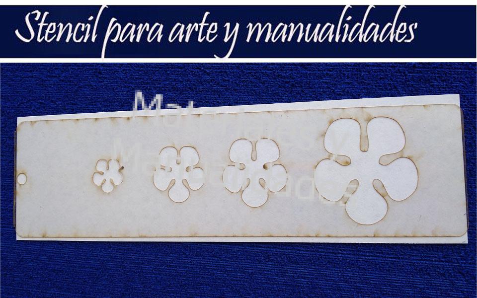 Stencil plantilla de flores y estrellas de mar para decorar