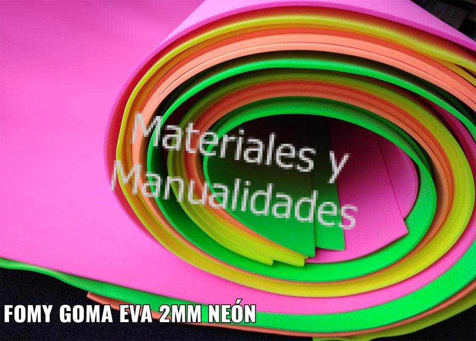 Goma eva fomi neon para manualidades foamy fluorescente