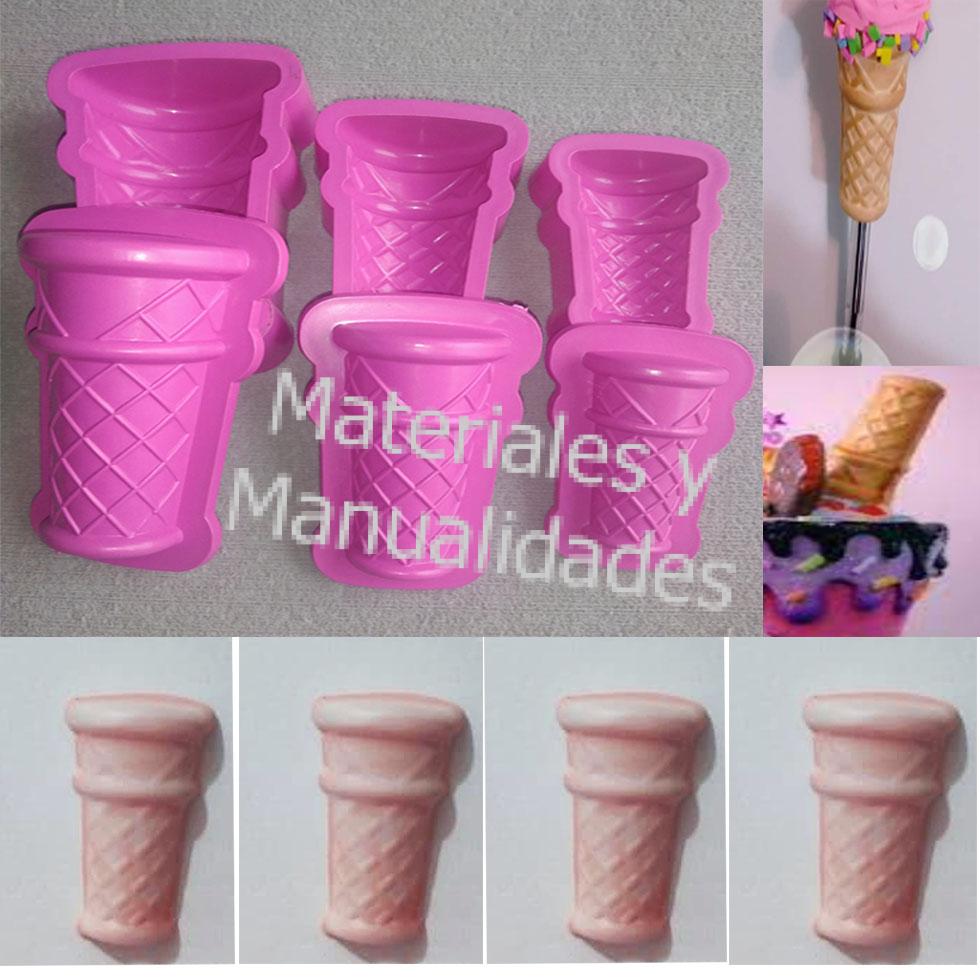 Molde para foami cono sorbete barquillo galleta para helado