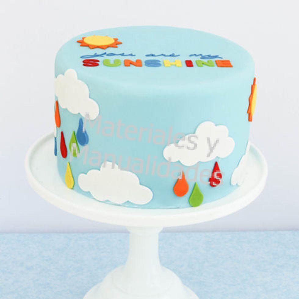 molde plastico cortador nubes pastel infantil