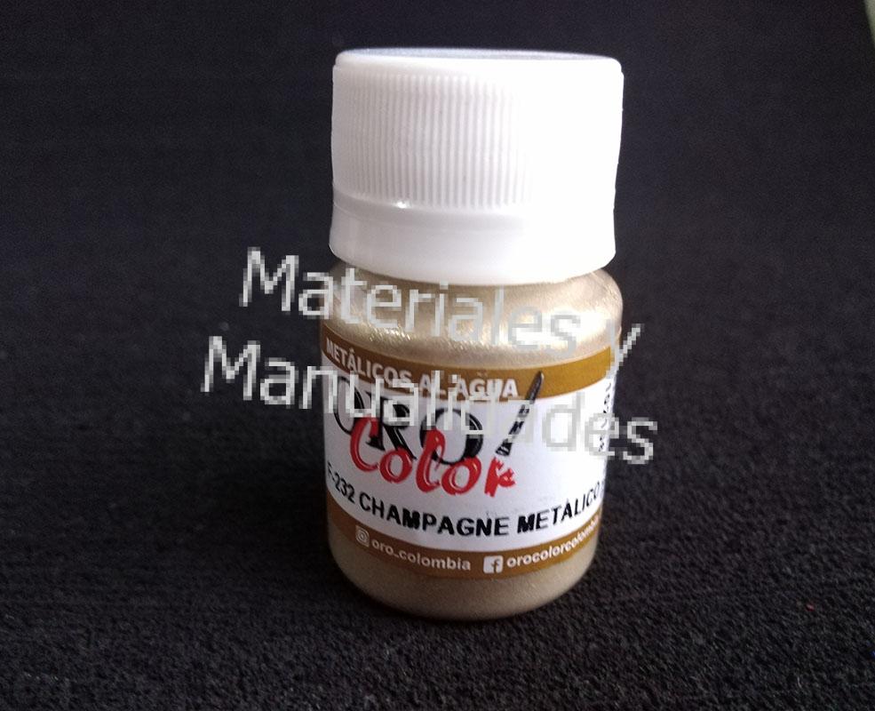 Pintura metalizada champagne metalizado para manualidades