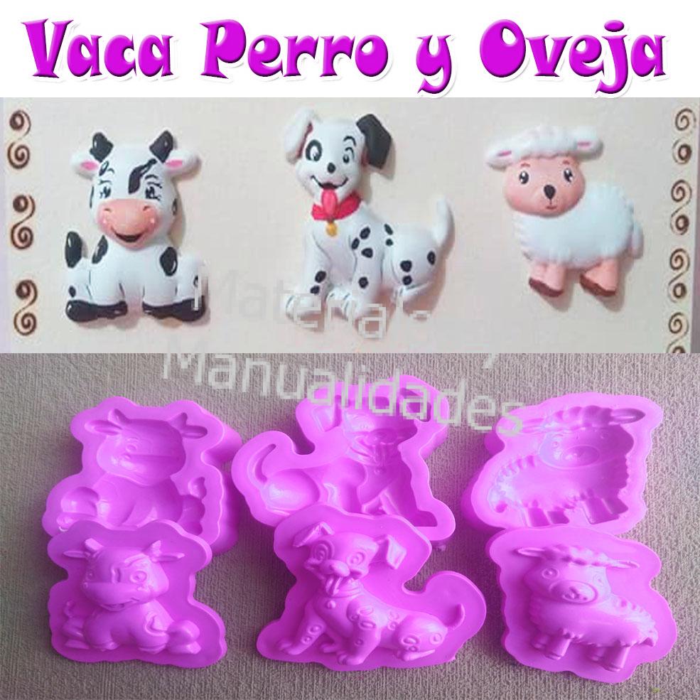 Set Molde Para Foami de animales Vaca Oveja Perro